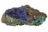 Sparkling Azurite Crystals with Malachite - Laos #179669-2